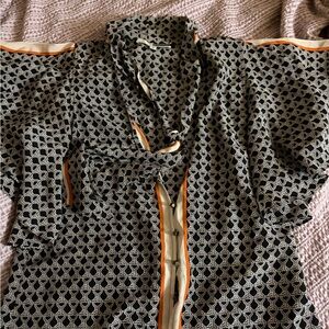 Tracy Reese Black and White Geometric Blouse